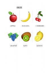 English worksheet: FRUIT