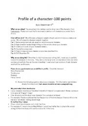 English worksheet: Character Profle