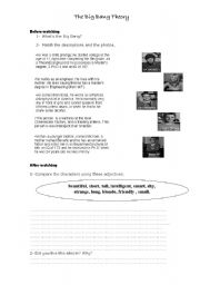 English Worksheet: The Big Bang Theory - Before  and after Episode 1 - Season 1