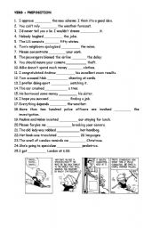 English Worksheet: Verbs followed by prepositions 