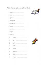 English worksheet: Nouns