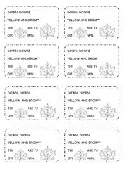 English worksheet: autumn song