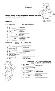 English Worksheet: THE NUMBERS