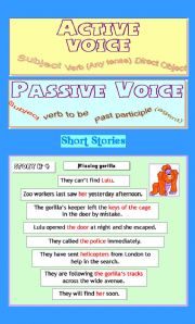 English Worksheet: GRAMMAR IN CONTEXT - THE PASSIVE - (New set of flash-cards)