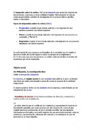 English Worksheet: material contable