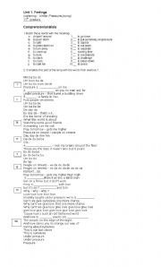 English Worksheet: song: under pressure - listening