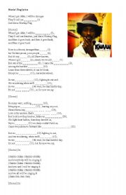 English Worksheet: improve listening skill with Knaan song