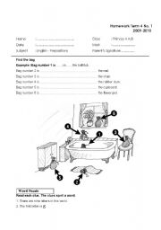 English Worksheet: Prepositions