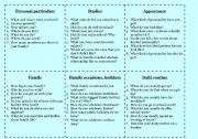 English Worksheet: Topic cards for elementary exams