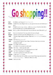 English Worksheet: Go shopping