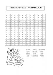 English Worksheet: Valentines day