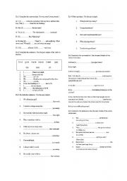 English Worksheet: PAST SIMPLE TENSE EXERCISES