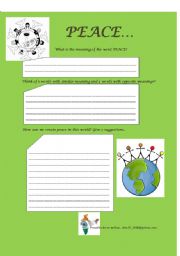 English worksheet: PEACE