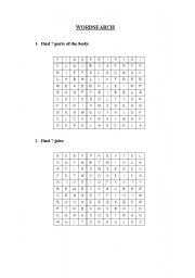 English Worksheet: wordsearch