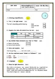 English Worksheet: 7 th year mid term test no3 for Tunisian pupils.Another test.I also uploaded the listening passage