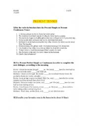 English worksheet: WHICH PRESENT TENSE SHOULD I USE?