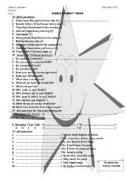 English Worksheet: The Star of Grammar :))