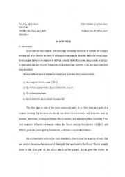 English Worksheet: lab report