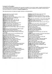 English Worksheet: Commonly used prepositions