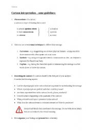 English Worksheet: Cartoon interpretation  some guidelines