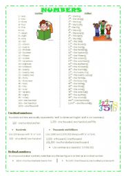 English Worksheet: NUMBERS