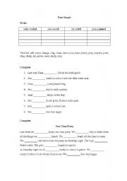English worksheet: Past Simple