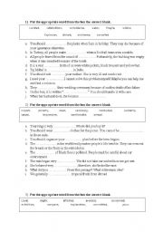 English worksheet: general vocabulary