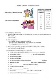 English Worksheet: REFLEXIVE PRONOUNS