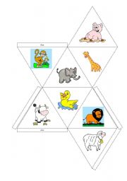 English Worksheet: Animals dice