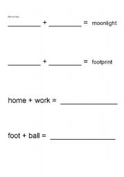 English worksheet: Compound Words