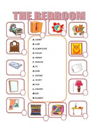 English Worksheet: Furniture and objects The Bedroom