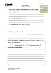 English Worksheet: describing the house