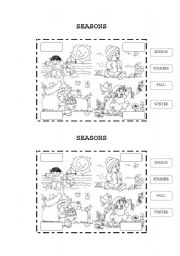 English Worksheet: Seasons