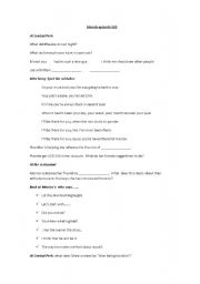 English worksheet: Video Session Friends 103