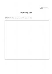English worksheet: Family Tree and Family Riddles