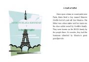 English Worksheet: A Half of Eiffel short story