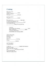 English worksheet: Cruisin - song