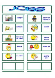 English Worksheet: JOBS : dominoes !!!!!!!!!!!!!!!!! 5/5