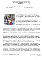 English Worksheet: MARIA CONCEICAO DAKHA PROJECT