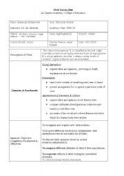 English Worksheet: lesson plan about the winter