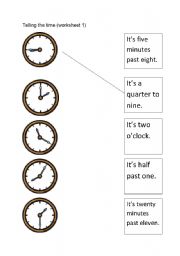 Telling the time