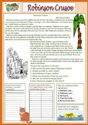 English Worksheet: Robinson Crusoe from Devitsa