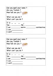 English worksheet: speaking cards for young learners