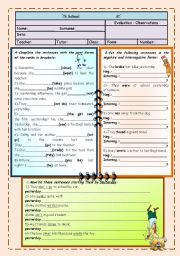 English Worksheet: grammar tes