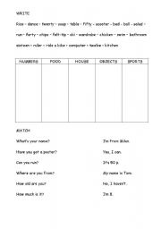 English worksheet: test