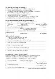 English worksheet: conditionals and comperatives worksheet
