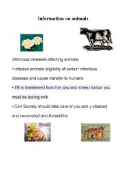 English worksheet: live with animals