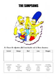 English worksheet: the Simpsons