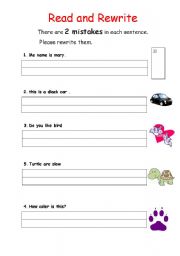 English worksheet: WRITING PRACTICE