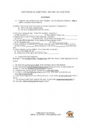 English Worksheet: ing and ed adjectives
